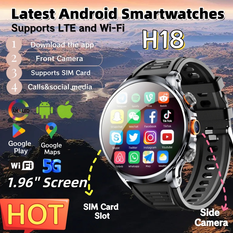 Seaweed Snack - NEUE 4G Android H18 Smartwatch 1,95