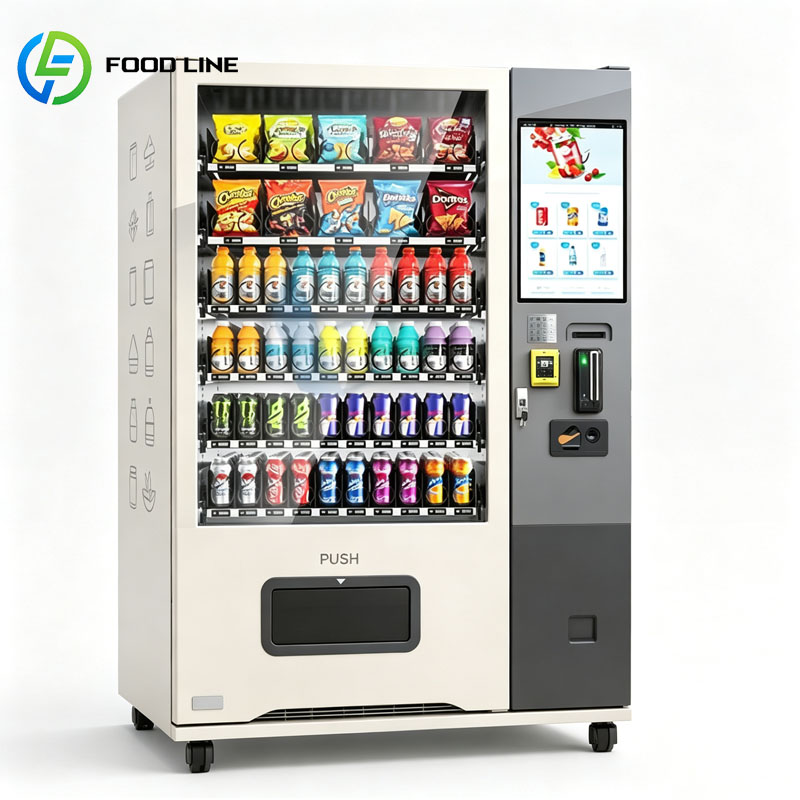 Food Snacks Drinks - Getränkeautomat Kommerzieller Automatischer Kaltgetränke-Spender Snack-Food Smart