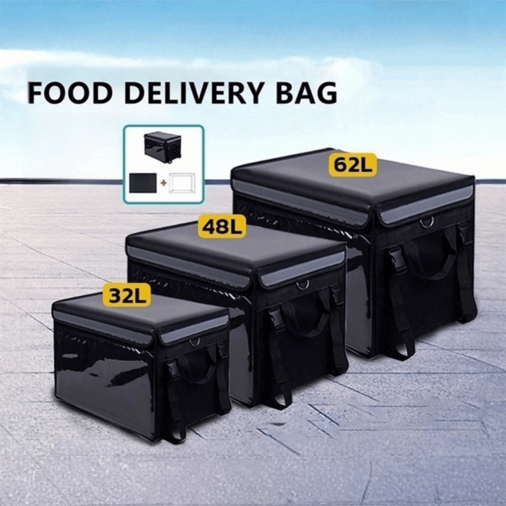 Food Snacks Delivery - Wasserdichte Essenslieferungstasche aus Oxford-Gewebe mit Aluminiumfolie,