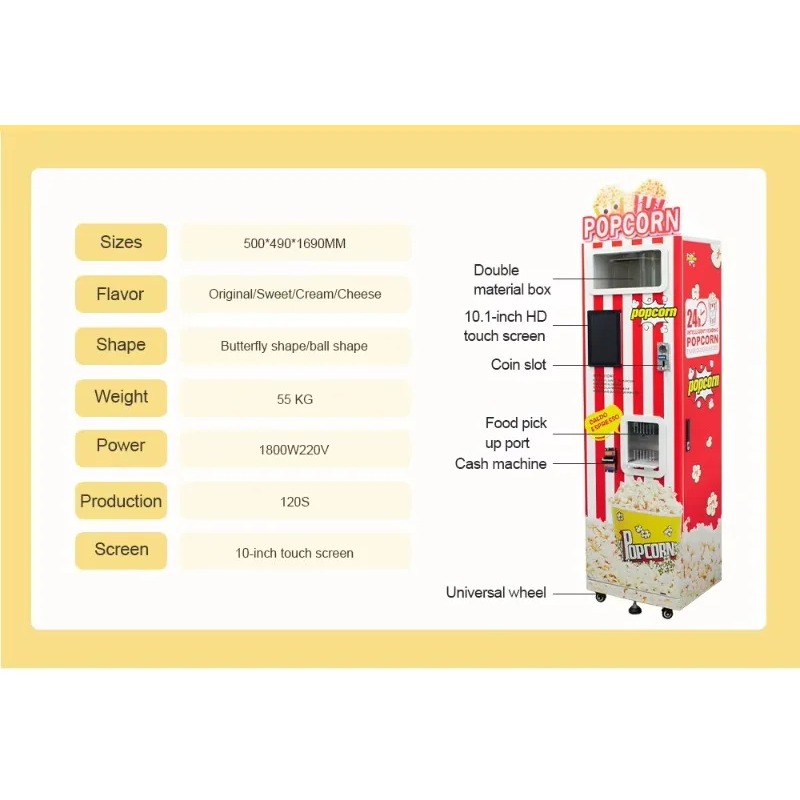 Maßgefertigter Neuer Automatis – Popcorn Bewertung und Preis