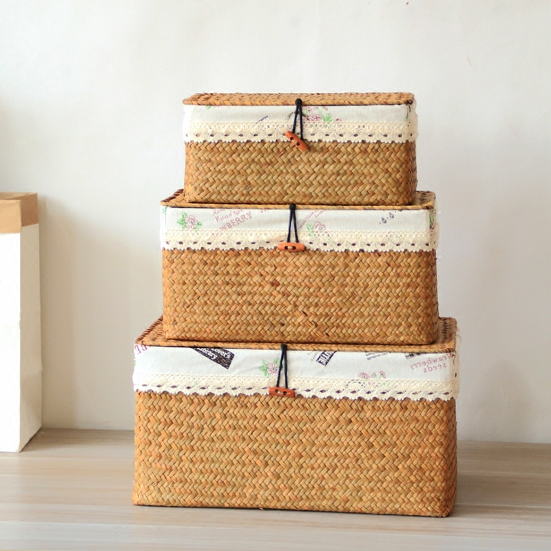 Algen gewebte Box Graskorb mit – Seaweed Snack Bewertung und Preis