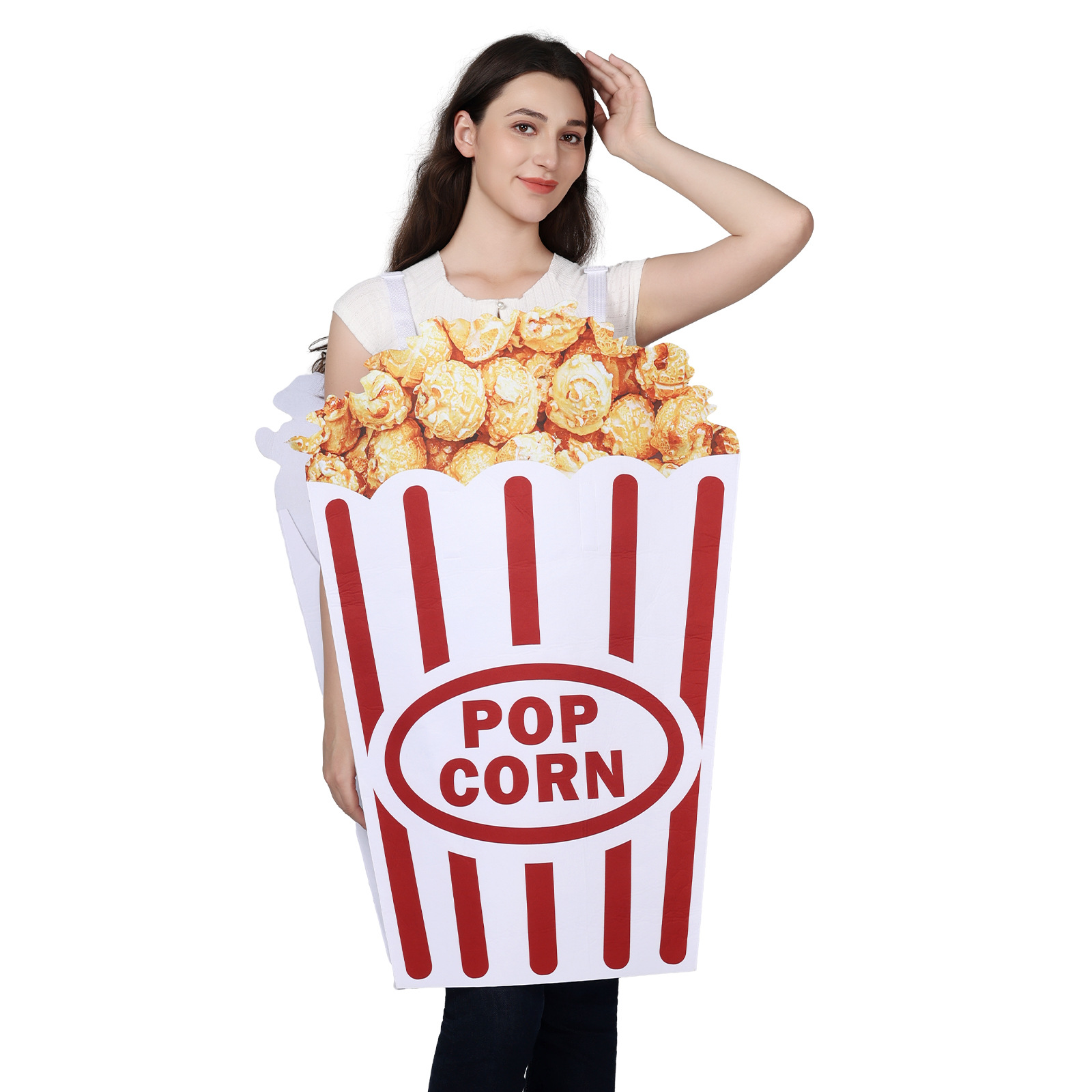 Erwachsenen-Popcorn-Box-Kostüm – Popcorn Bewertung und Preis