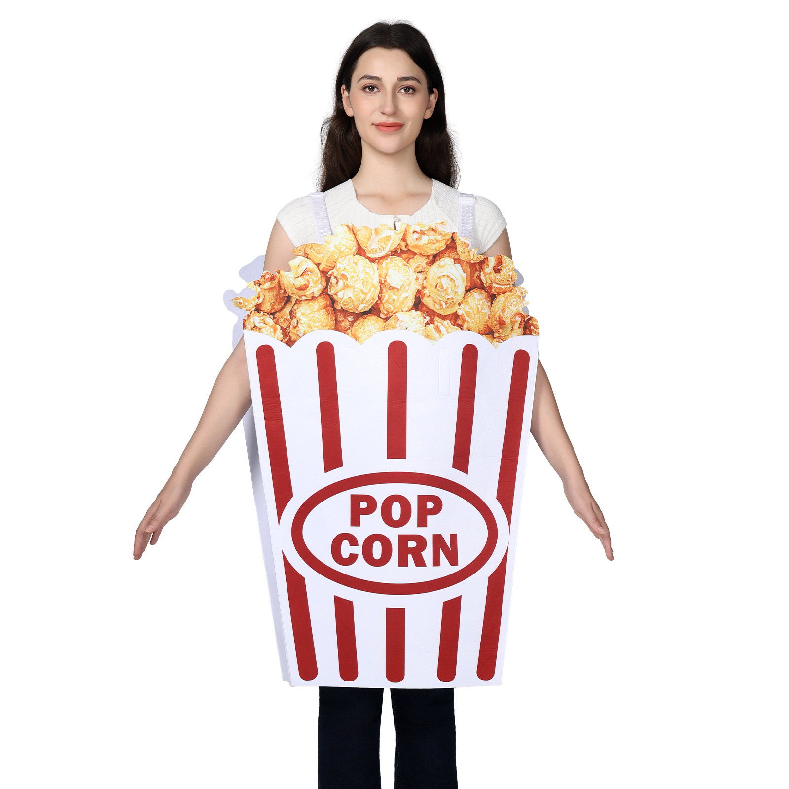 Erwachsenen-Popcorn-Box-Kostüm – Popcorn Bewertung und Preis